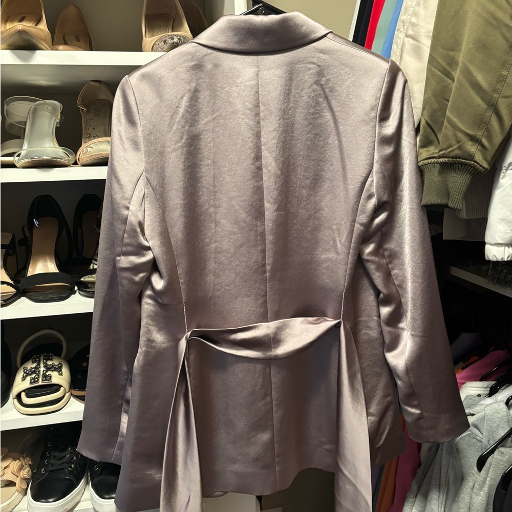 Express Satin Gray Blazer - Picture 8 of 8
